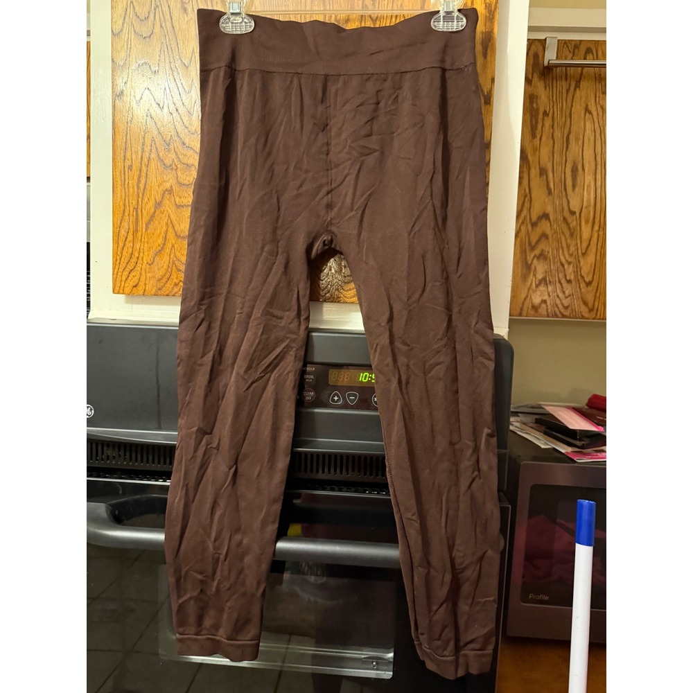 New Kathy Women Plus Size Seamless Leggings Brown‎ High Waisted Stretch Pants